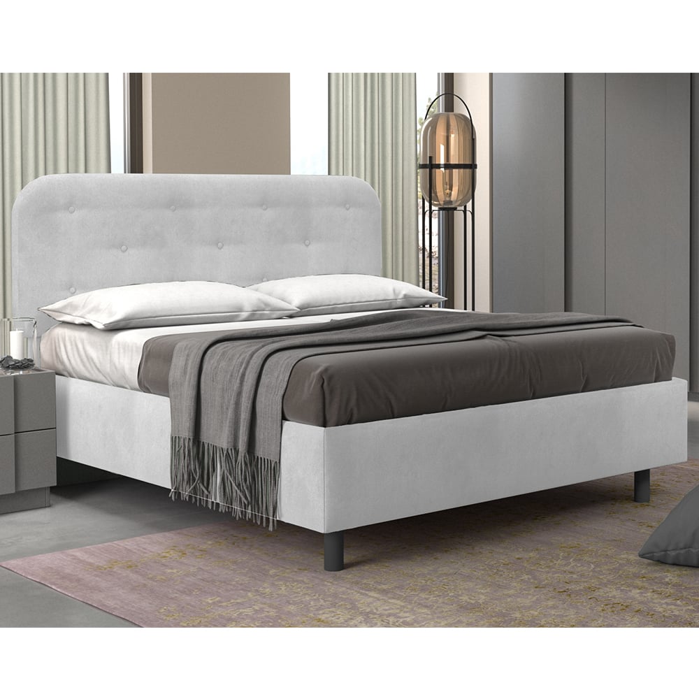 Product photograph of Choctaw Fabric King Size Bed In Ice from Furniture in Fashion