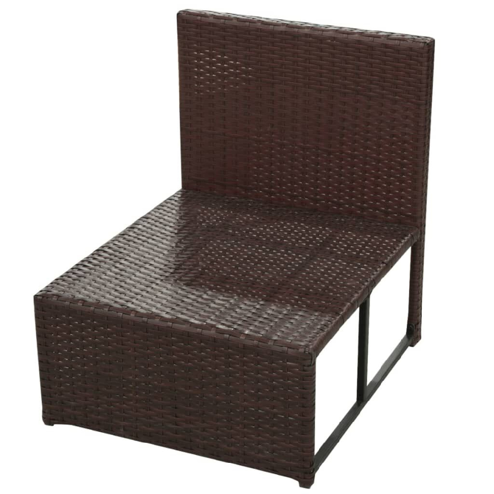 Choctaw Rattan Garden Lounger Set With Cushions In Cream Brown