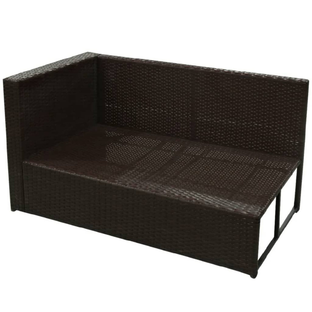 Choctaw Rattan Garden Lounger Set With Cushions In Cream Brown