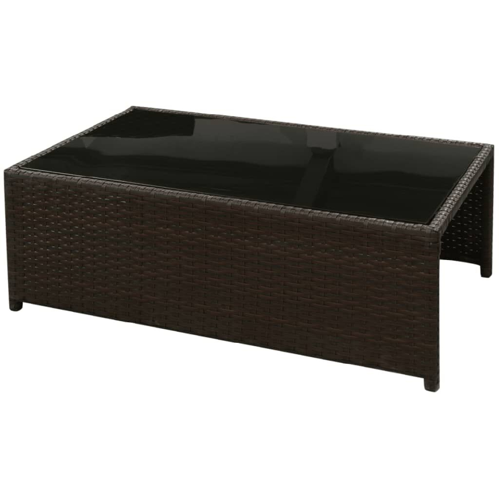 Choctaw Rattan Garden Lounger Set With Cushions In Cream Brown