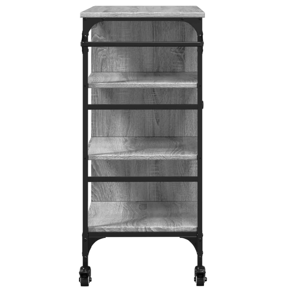Choctaw Wooden Kitchen Trolley With 1 Door In Grey Sonoma