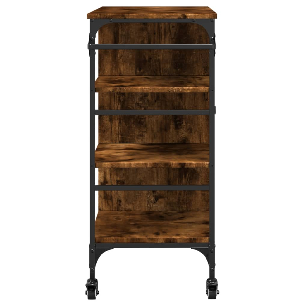 Choctaw Wooden Kitchen Trolley With 1 Door In Smoked Oak