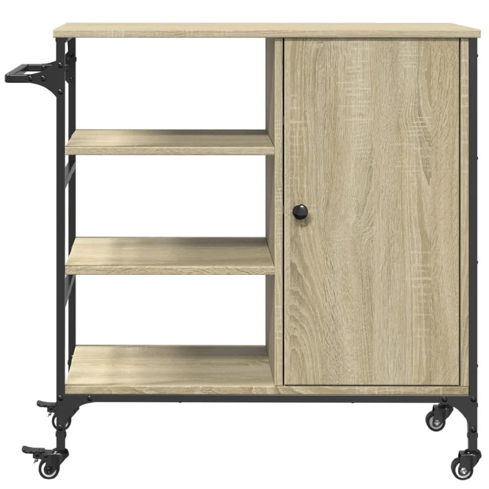 Choctaw Wooden Kitchen Trolley With 1 Door In Sonoma Oak