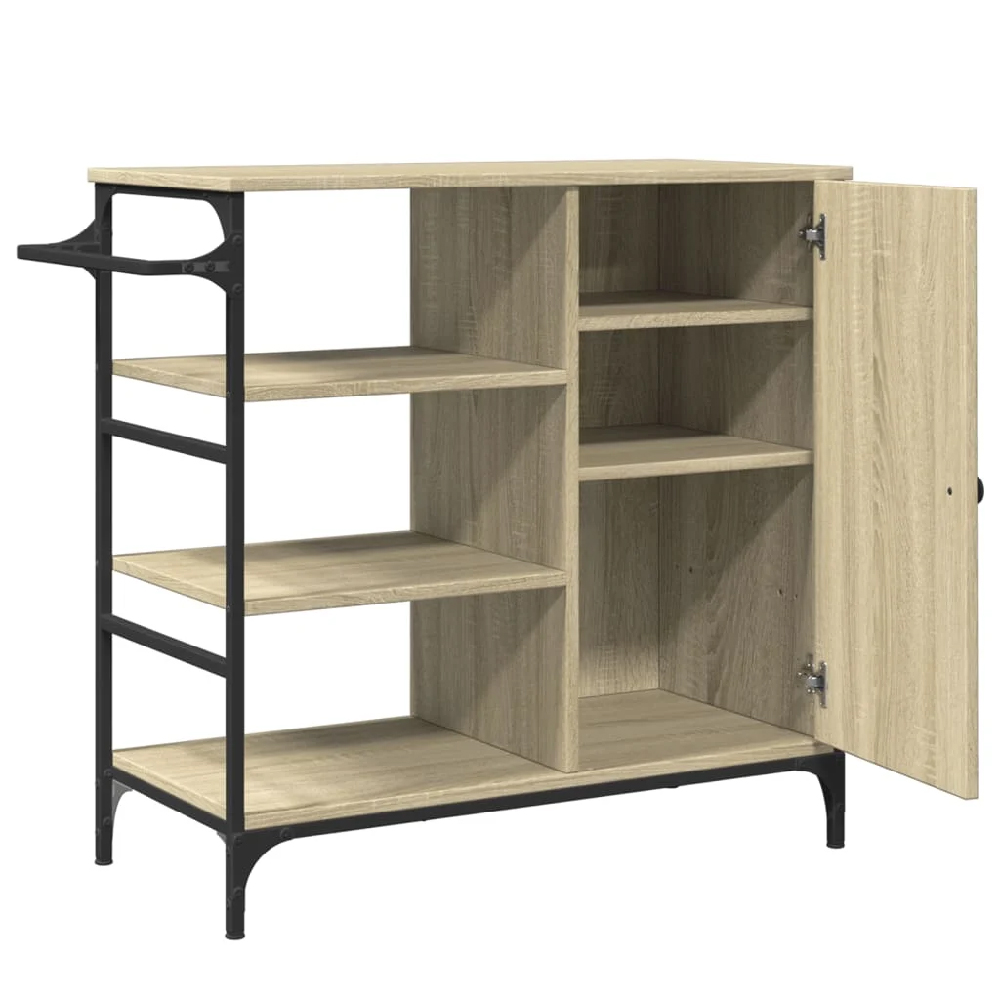 Choctaw Wooden Kitchen Trolley With 1 Door In Sonoma Oak