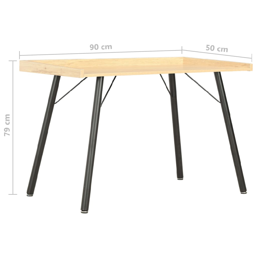 Choctaw Wooden Laptop Desk In Black And Oak