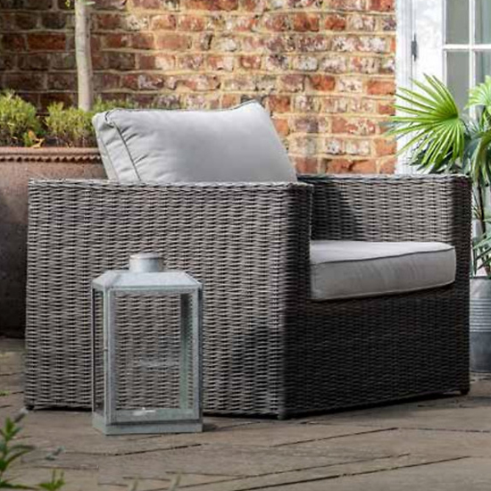 Cholsey Outdoor Armchair In Grey Washed Rattan Weave Effect_1