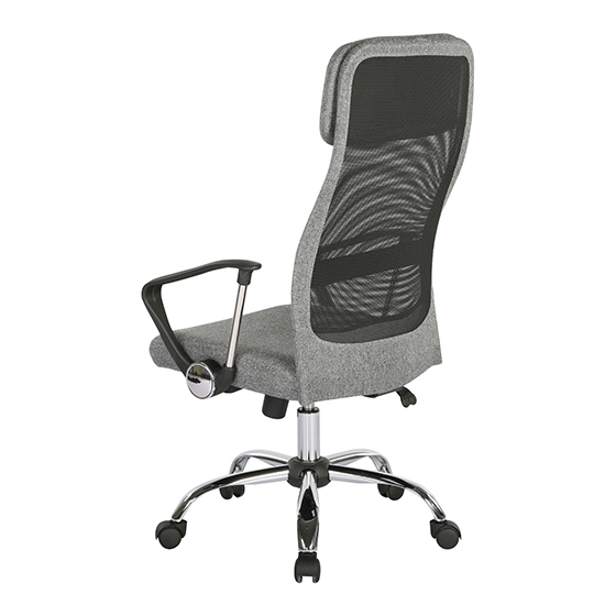 Chord High Back Fabric Home And Office Chair In Grey_3