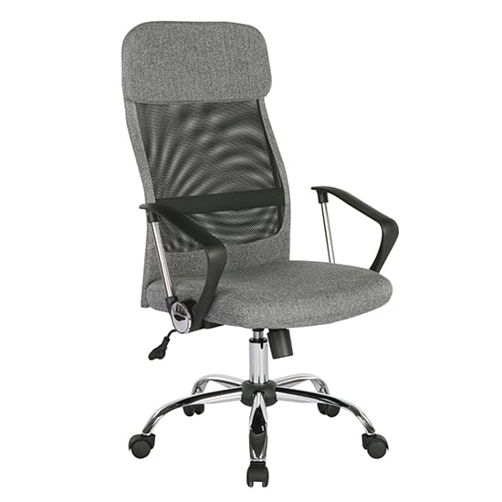 Chord High Back Fabric Home And Office Chair In Grey_1