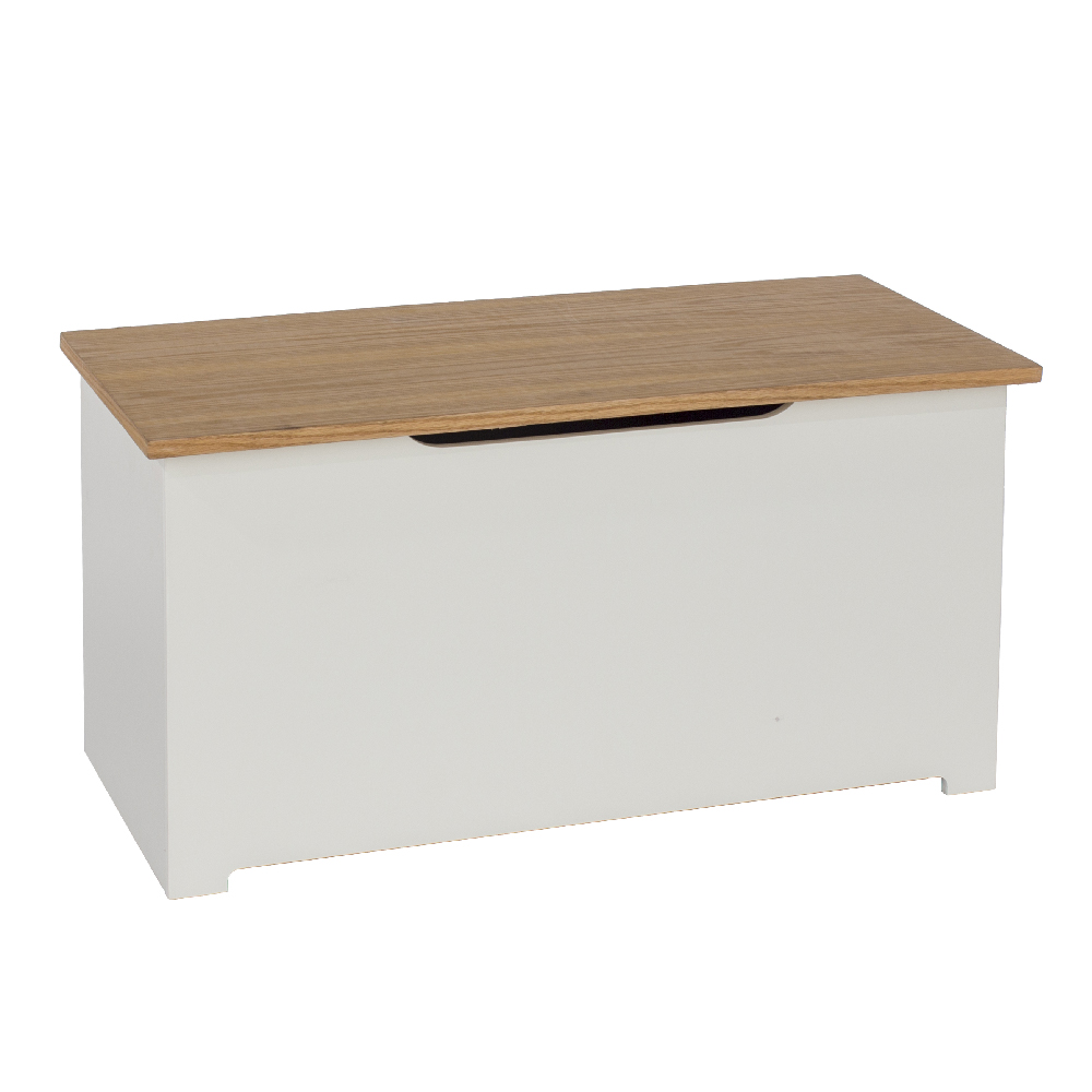 Chorley Wooden Blanket Box In White And Oak