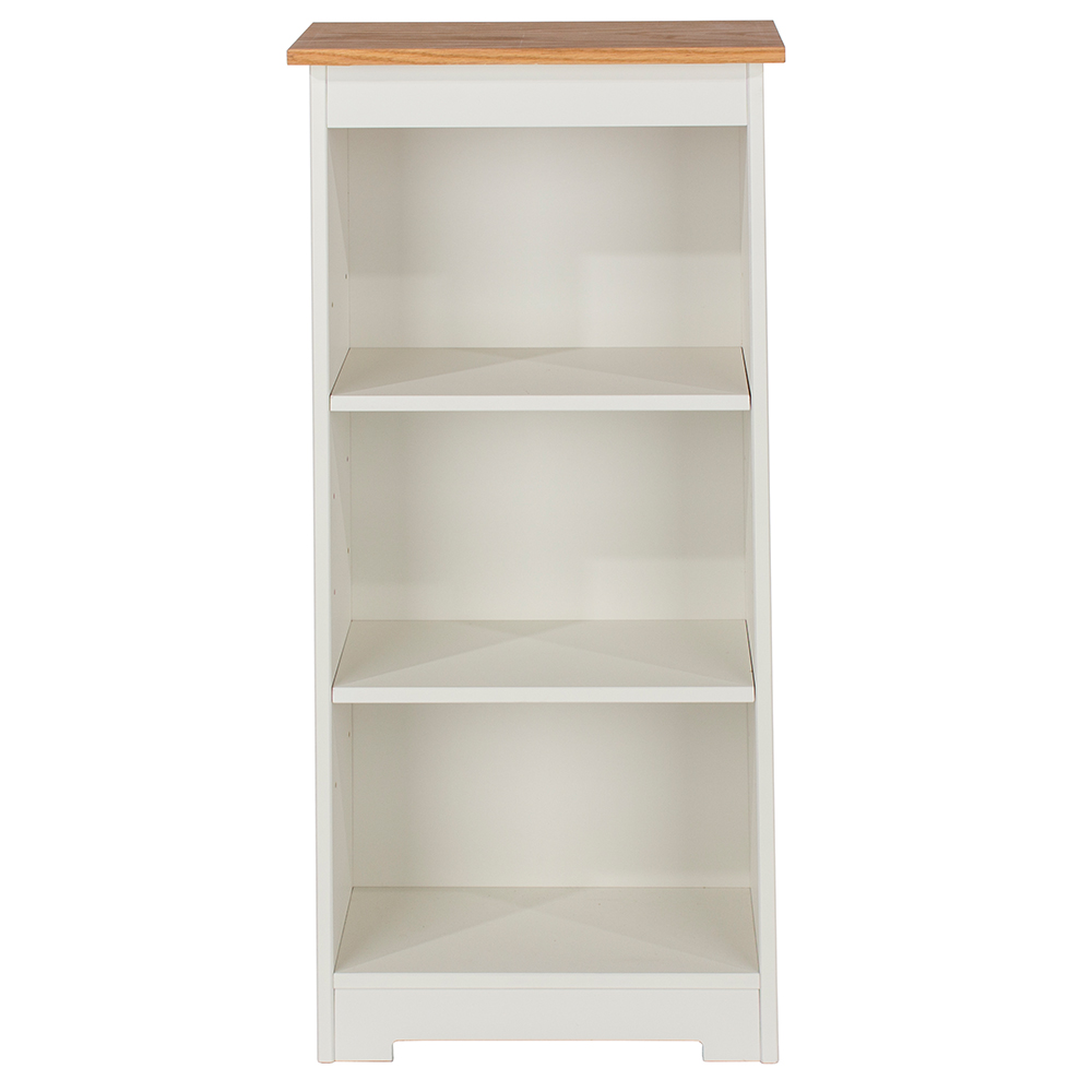 Chorley Wooden Bookcase With 3 Shelves In White And Oak