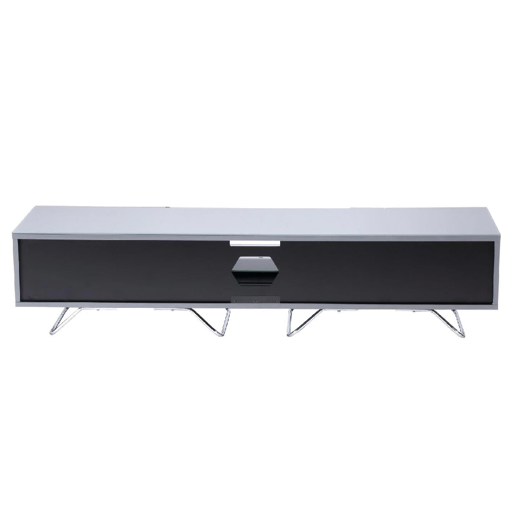 Chroma Large High Gloss TV Stand With Steel Frame In Grey