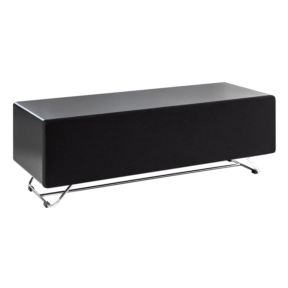 Chroma Medium High Gloss TV Stand With 1 Flip Door In Black