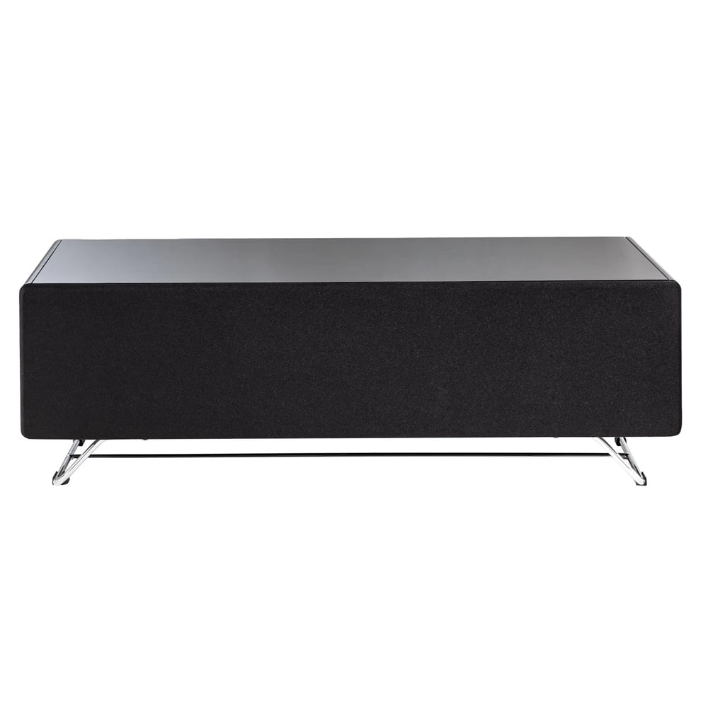 Chroma Medium High Gloss TV Stand With 1 Flip Door In Black