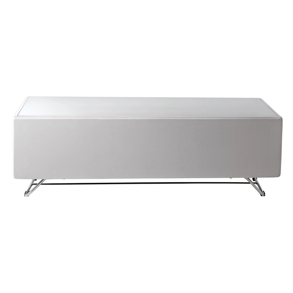 Chroma Medium High Gloss TV Stand With 1 Flip Door In White