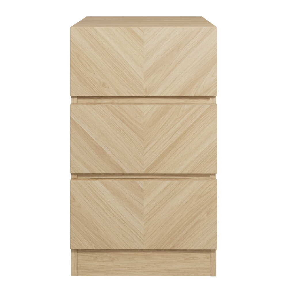 Ciana Euro Oak Wooden Bedside Cabinets In Pair