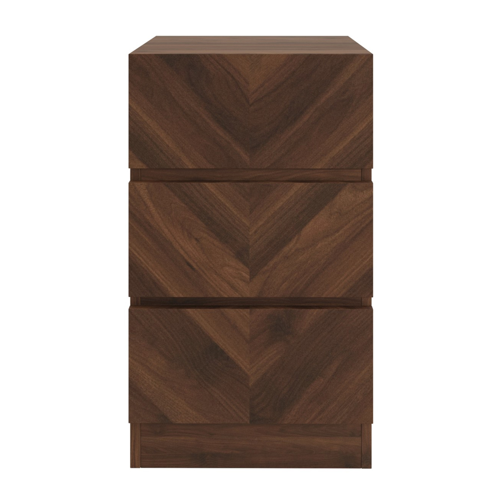 Ciana Royal Walnut Wooden Bedside Cabinets In Pair