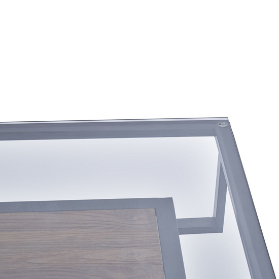 Ciao Clear Glass Coffee Table With Black Metal Frame