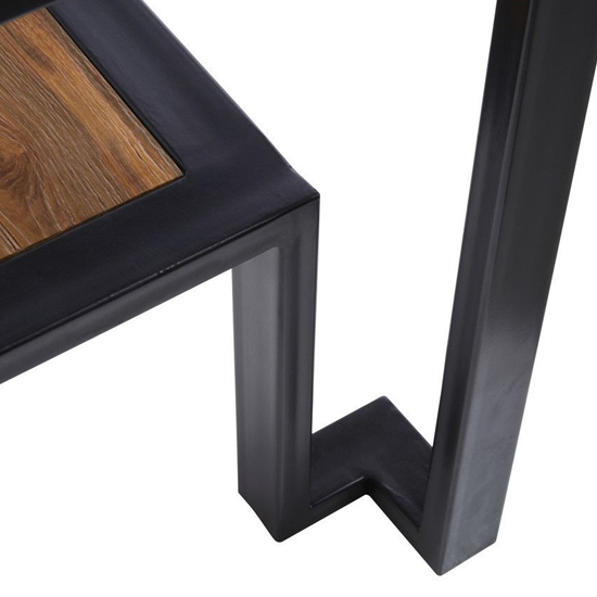 Ciao Clear Glass Side Table With Black Metal Frame
