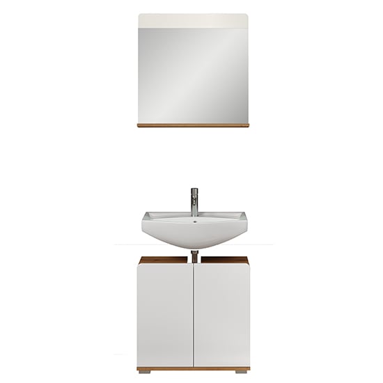 Ciara White Gloss Bathroom Furniture Set 5 In Artisan Oak_2