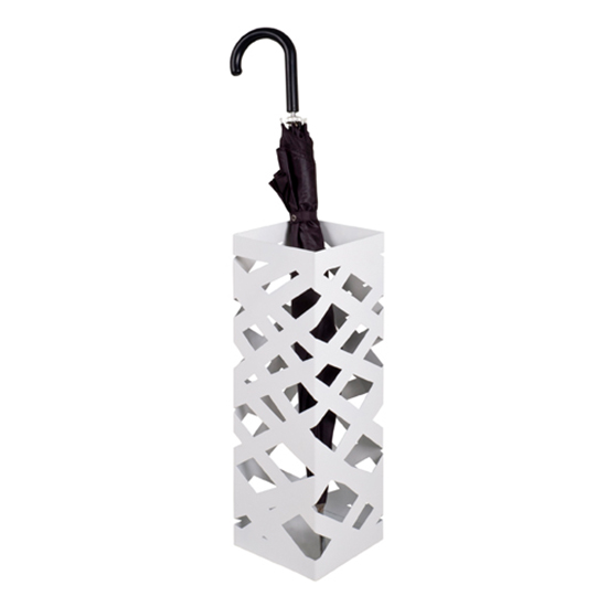 Read more about Cibecue metal criss cross style umbrella stand in white