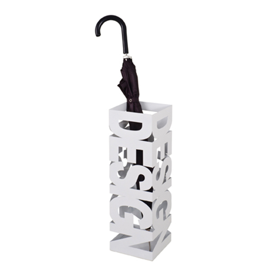 Cibecue Metal Design Style Umbrella Stand In White