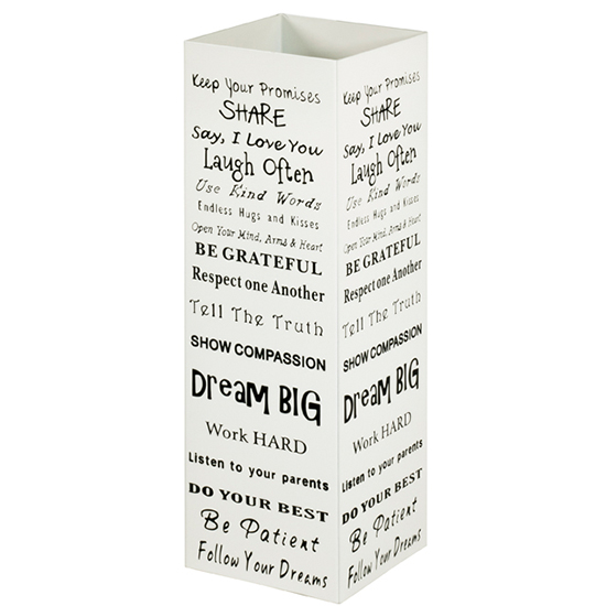 Cibecue Metal Lettering Style Umbrella Stand In White_2