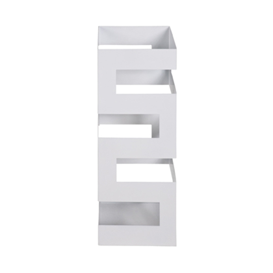 Cibecue Metal Maze Style Umbrella Stand In White_2