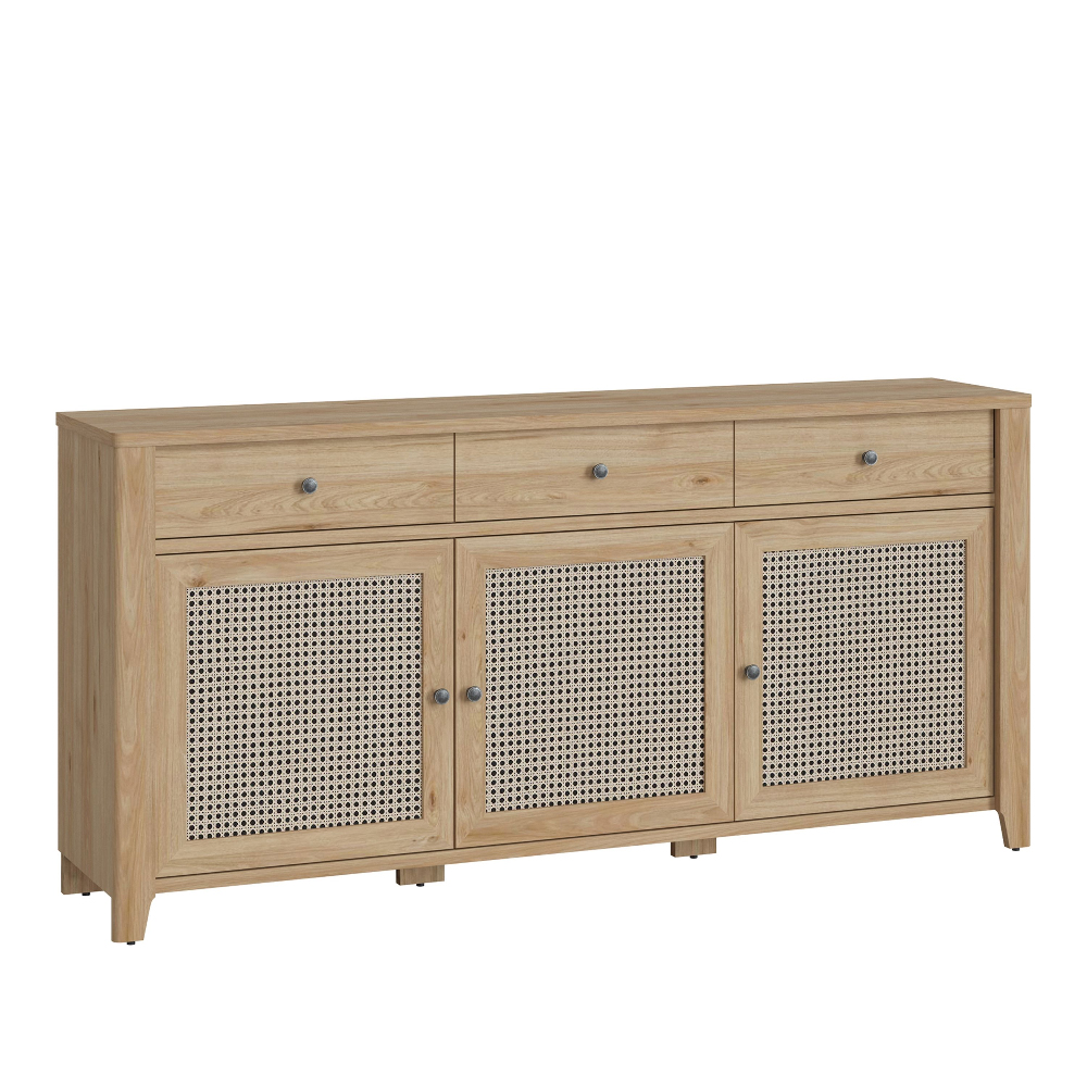 Read more about Cicero wooden sideboard with 3 doors 3 drawers in oak