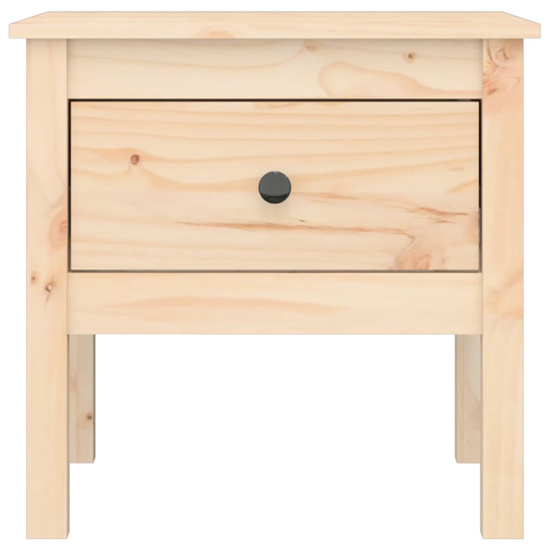Ciella Pine Wood Side Table With 1 Drawer In Natural