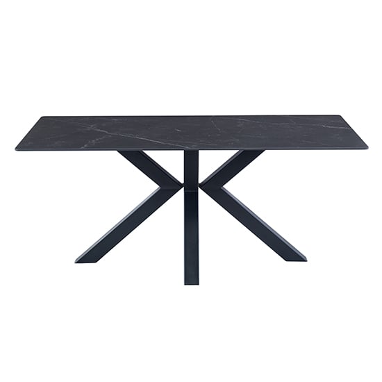 Cielo Sintered Stone Dining Table Rectangular In Mooney Black