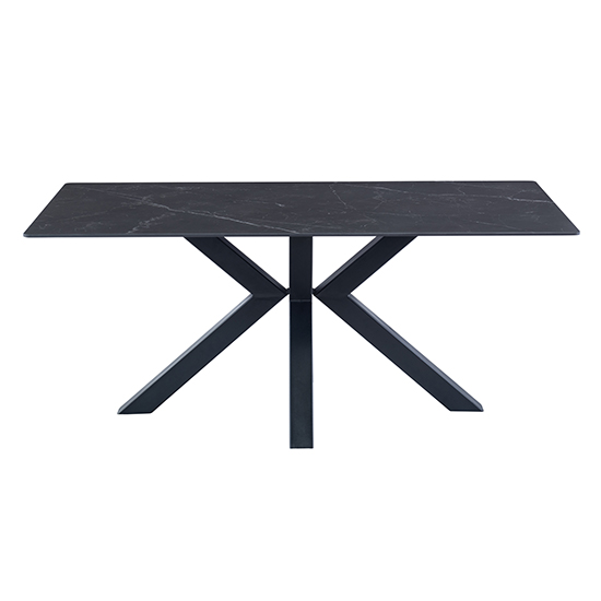 Cielo Sintered Stone Dining Table Rectangular In Mooney Black