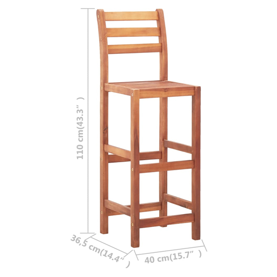 Cienna Set Of 4 Wooden Bar Chairs In Natural