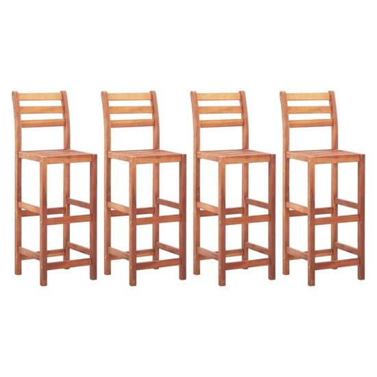 Read more about Cienna set of 4 wooden bar chairs in natural