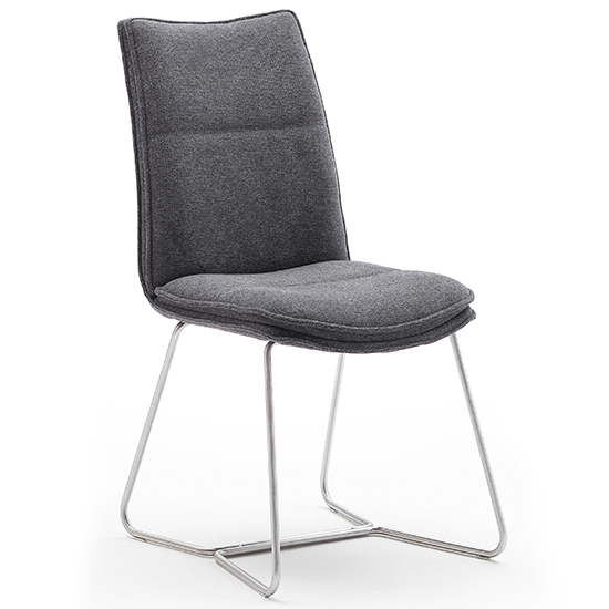 Read more about Ciko fabric dining chair in anthracite with brushed legs