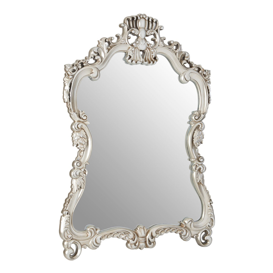 Cikroya Decorative Swirl Design Wall Mirror In Champagne