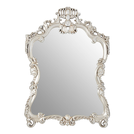 Read more about Cikroya decorative swirl design wall mirror in champagne