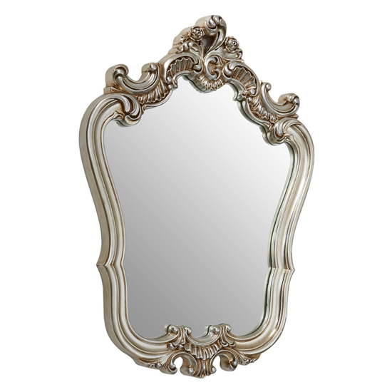 Cikroya Rose Crest Wall Bedroom Mirror In Champagne Frame
