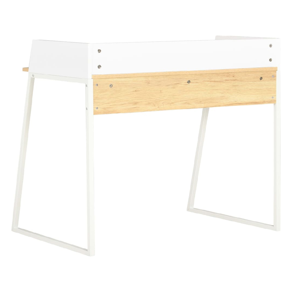 Cincinnati Wooden Laptop Desk In White And Oak