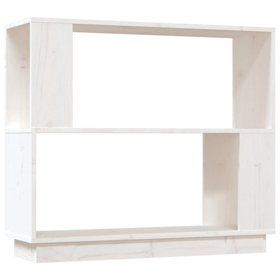 Ciniod Pinewood Bookcase And Room Divider In White