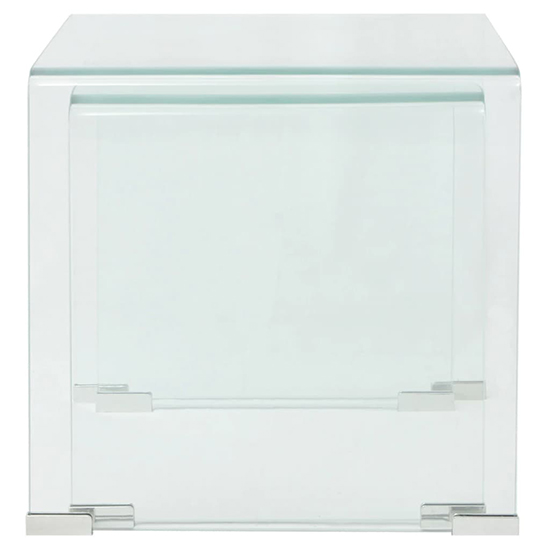 Ciqala Glass Nest Of 2 Tables In Clear