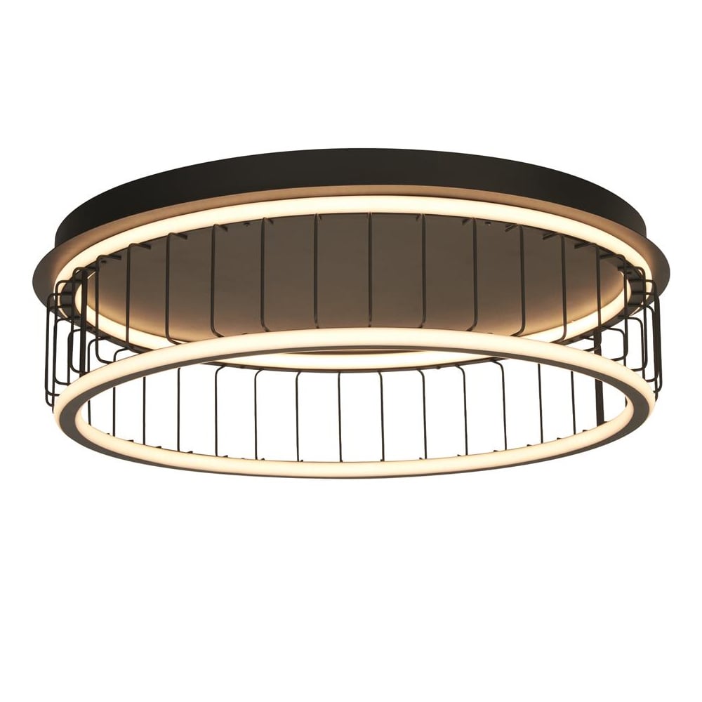 Read more about Circolo led cage flush ceiling light large in black and white