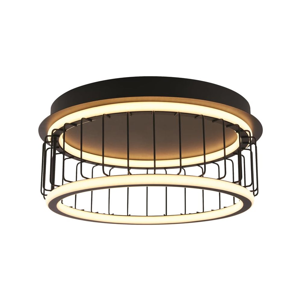 Read more about Circolo led cage flush ceiling light small in black and white