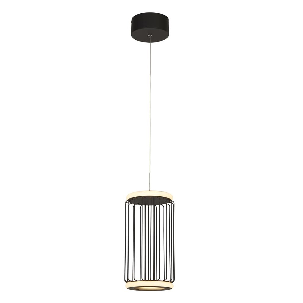 Read more about Circolo led cage pendant light in black and white
