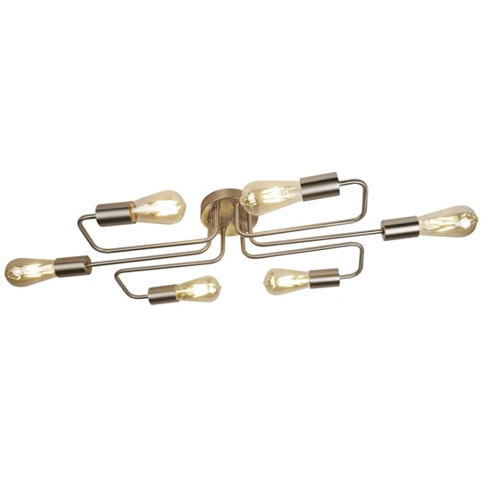 Read more about Circuit 6 lights flush ceiling light in satin silver