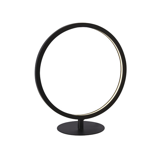 Cirque 1 LED Ring Table Lamp In Matt Black And White_2
