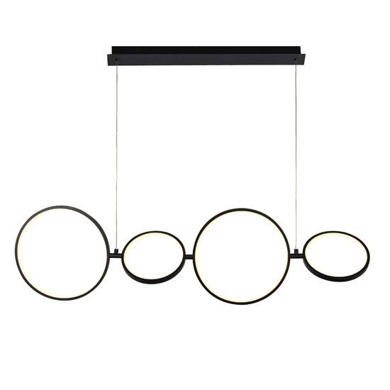 Read more about Cirque 4 led ring pendant light in matt black and white
