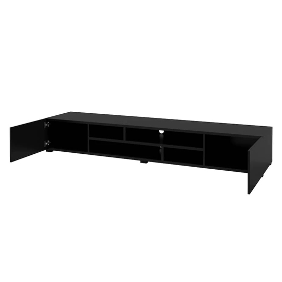 Citrus Wooden TV Stand With 2 Doors In Black Furniture in Fashion