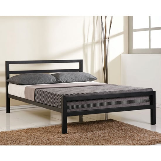 Product photograph of City Block Metal Vintage Style King Size Bed In Black from Furniture in Fashion