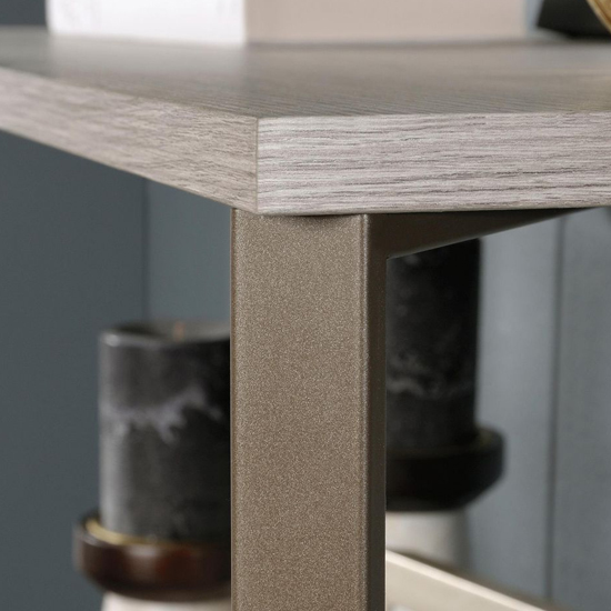 City Centre Wooden Bookcase With 5 Shelves In Champagne Oak