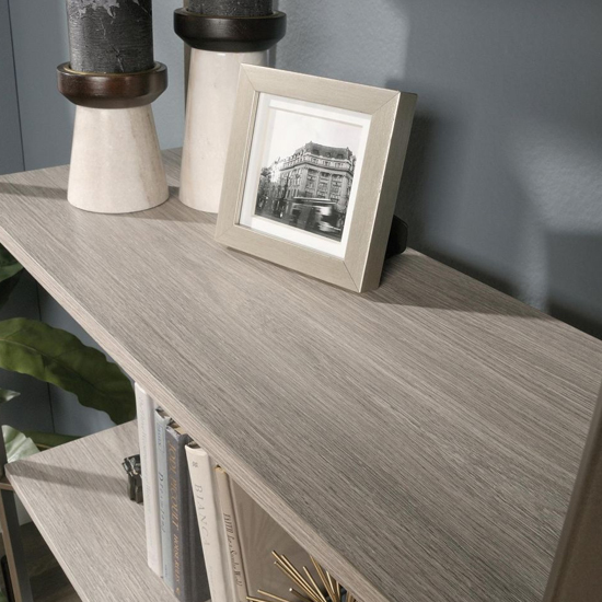 City Centre Wooden Bookcase With 5 Shelves In Champagne Oak